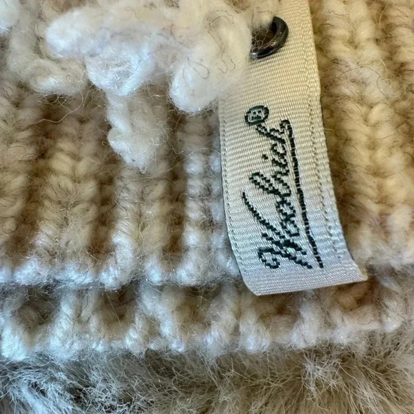 Woolrich Women's Cardinal Peak Textured Fringe Turtleneck Sweater in Burlap Sz M - Picture 5 of 10